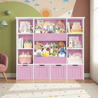 Spielzeugregal für Kinder mit 8 Boxen und 9 Ebenen, 118 cm Lilla Kids