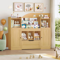 Spielzeugregal mit 8 Boxen, 3 Ebenen und Rollen Lilla Kids
