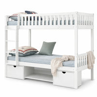 Teilbares Etagenbett aus massiver Kiefer 90x200 Lilla Kids