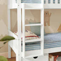 Teilbares Etagenbett aus massiver Kiefer 90x200 Lilla Kids