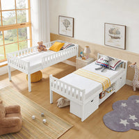 Teilbares Etagenbett aus massiver Kiefer 90x200 Lilla Kids