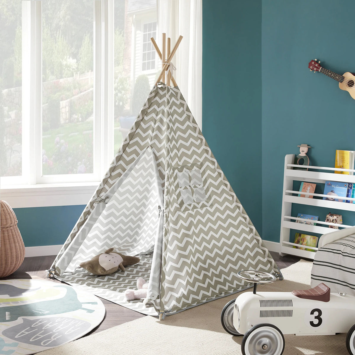 Tipi-Spielzelt für Kinder mit Tür und Fenster Lilla Kids