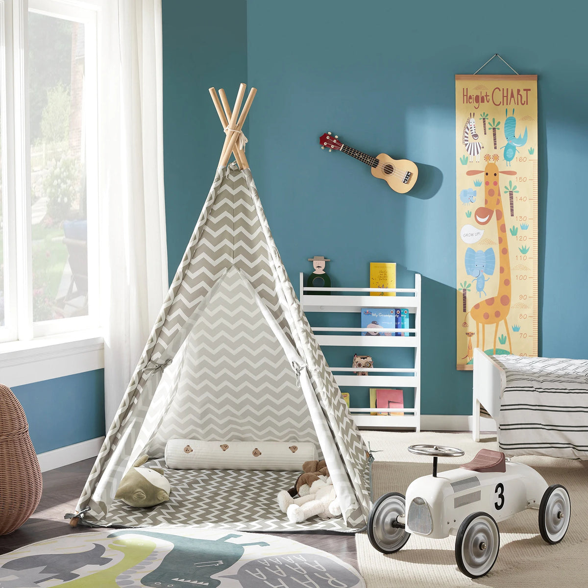 Tipi-Spielzelt für Kinder mit Tür und Fenster Lilla Kids