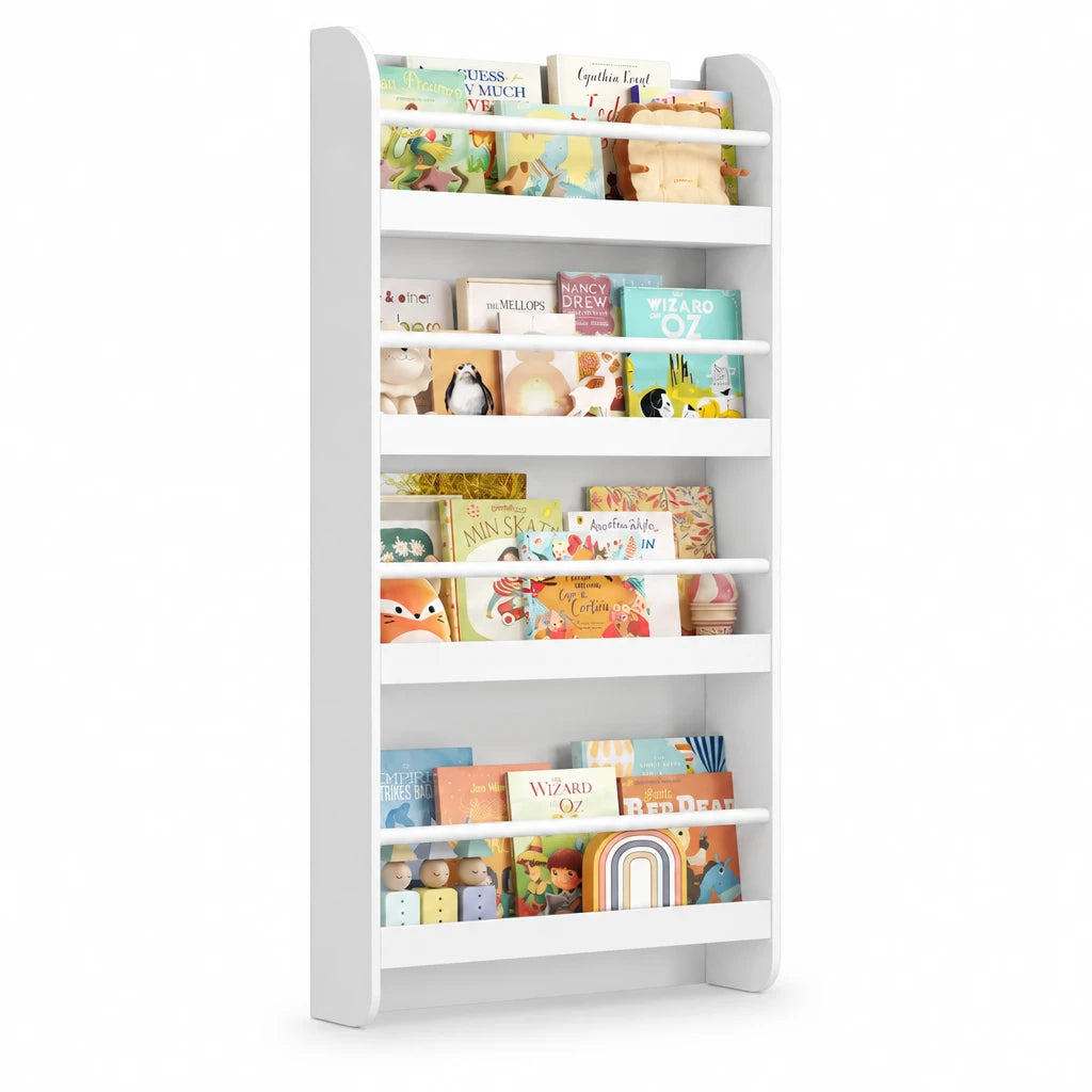 Wandbücherregal für Kinder mit 4 Ebenen, 113 x 59 cm Lilla Kids