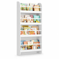 Wandbücherregal für Kinder mit 4 Ebenen, 113 x 59 cm Lilla Kids