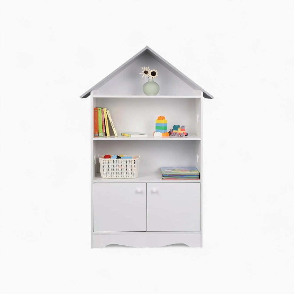 Weißes Design-Kinderbücherregal aus Massivholz Lilla Kids
