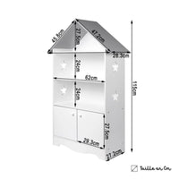 Weißes Design-Kinderbücherregal aus Massivholz Lilla Kids