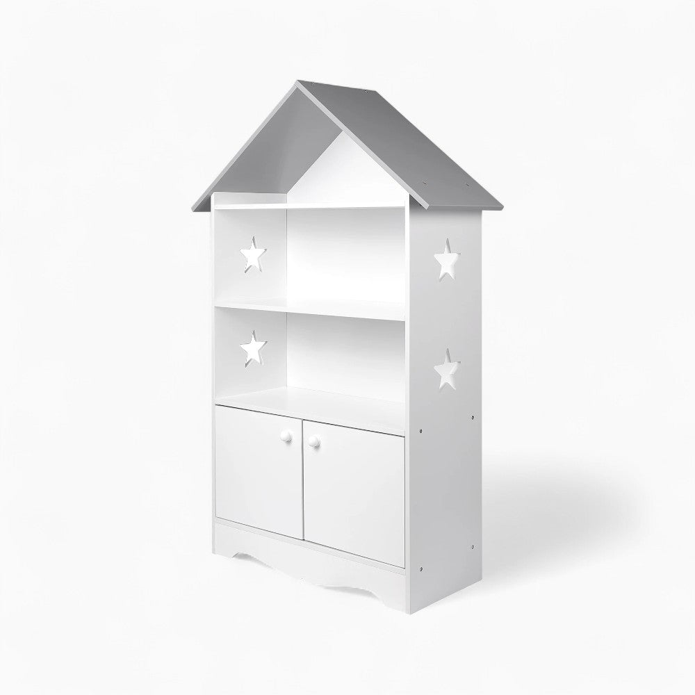 Weißes Design-Kinderbücherregal aus Massivholz Lilla Kids
