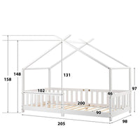 Weißes Kinder-Hausbett aus Holz Lilla Kids