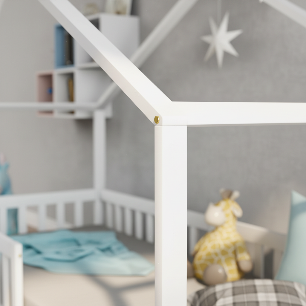 Weißes Kinder-Hausbett aus Holz Lilla Kids