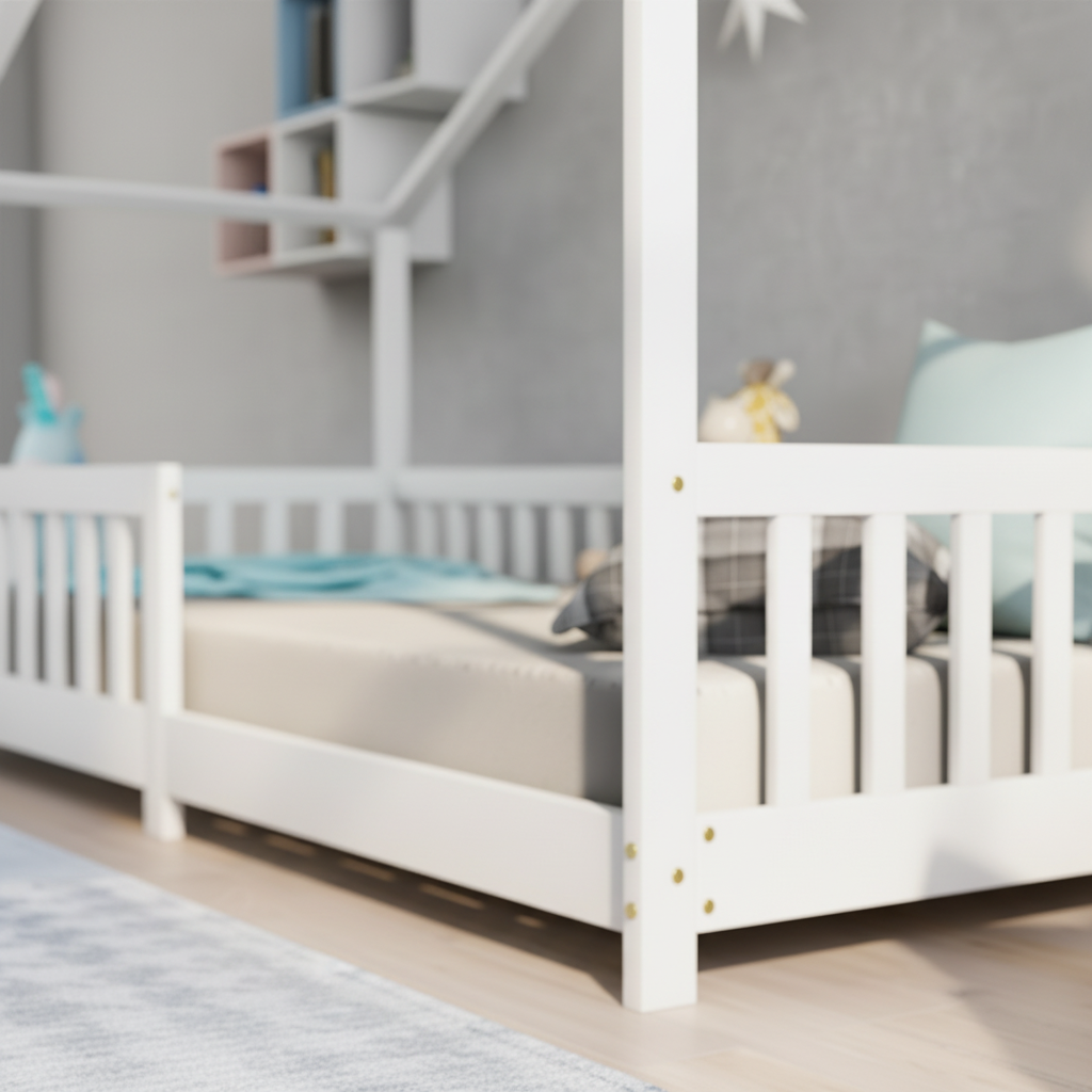 Weißes Kinder-Hausbett aus Holz Lilla Kids