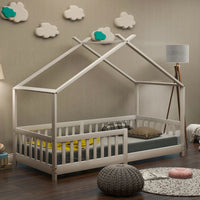 Weißes Kinder-Hausbett aus Holz Lilla Kids