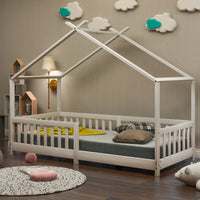 Weißes Kinder-Hausbett aus Holz Lilla Kids