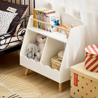 Weißes Kinderbücherregal auf Füßen Lilla Kids