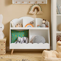 Weißes Kinderbücherregal auf Füßen Lilla Kids