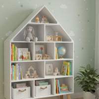 Weißes Kinderbücherregal in Hausform Lilla Kids
