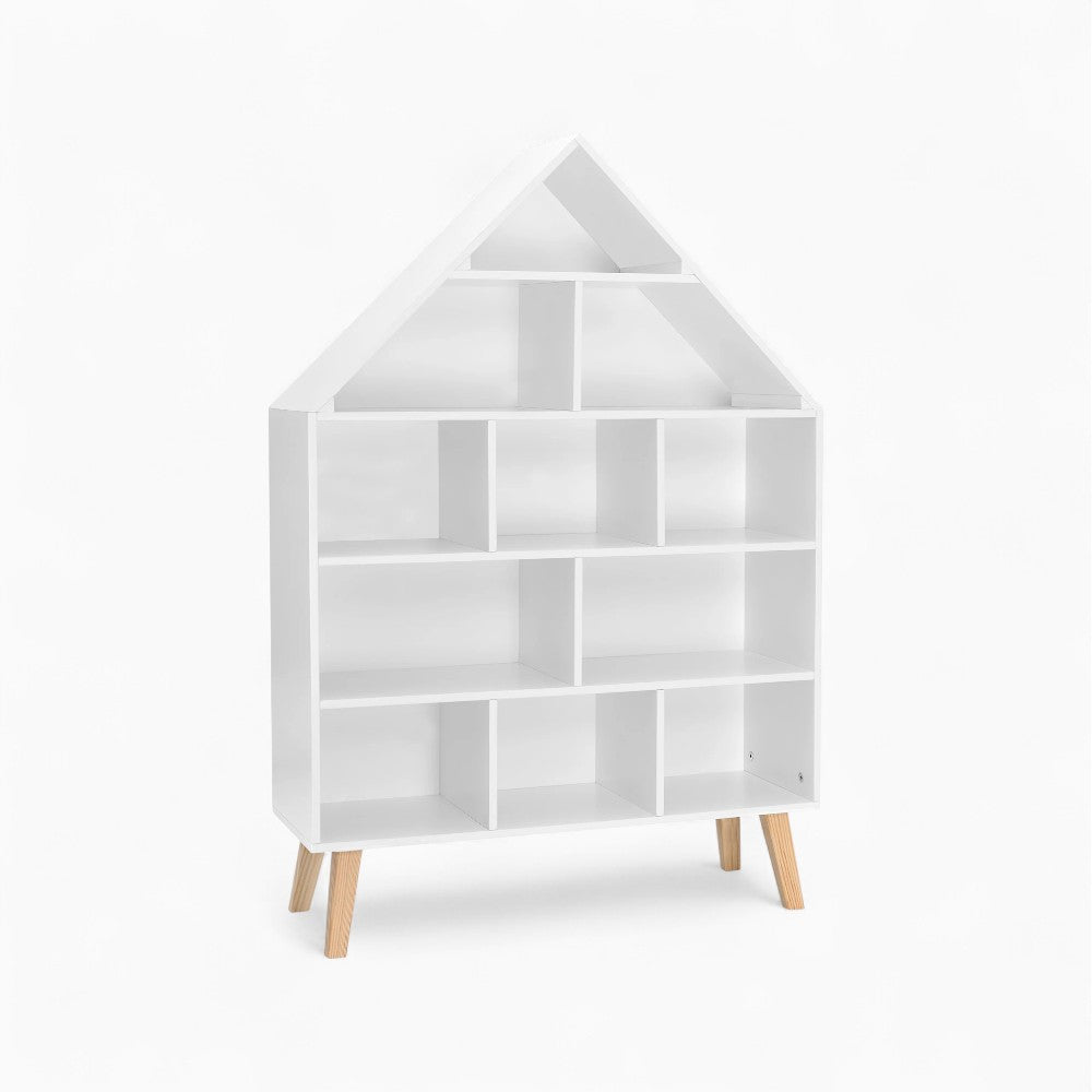 Weißes Kinderbücherregal in Hausform Lilla Kids
