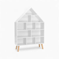 Weißes Kinderbücherregal in Hausform Lilla Kids