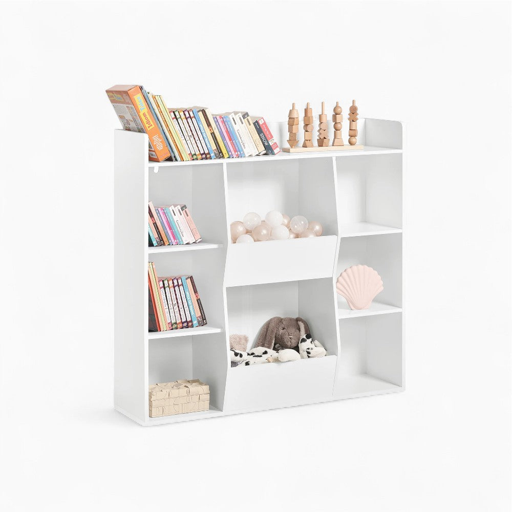Weißes Kinderbücherregal mit 8 Fächern Lilla Kids