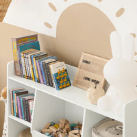 Weißes Kinderbücherregal mit Stauraum für Spielzeug Lilla Kids