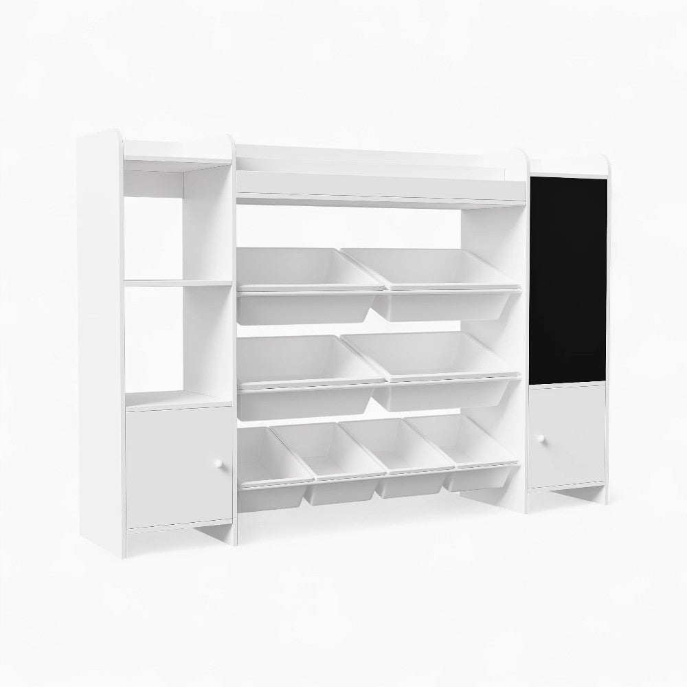 Weißes Kinderbücherregal mit Stauraum und Kreidetafel Lilla Kids