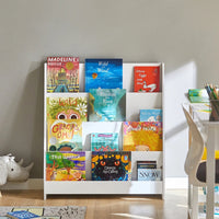 Weißes Kinderbücherregal zur Bücheraufbewahrung Lilla Kids