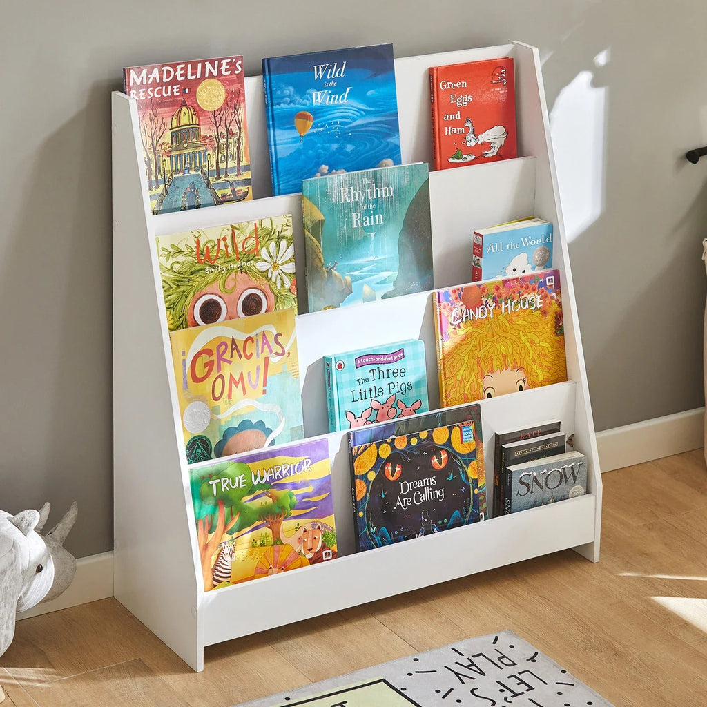 Weißes Kinderbücherregal zur Bücheraufbewahrung Lilla Kids